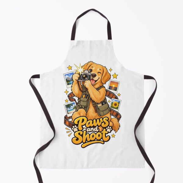 Item preview, Paws and Shoot – Cute Dog Photographer Cartoon designed and sold by Isliath.