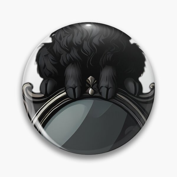 Item preview, Gothic Black Goat Kid Carved Pewter Scrying Mirror designed and sold by IllumeInk.