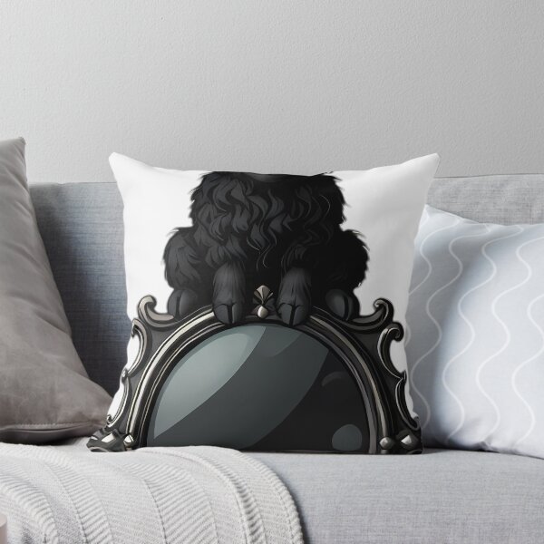 Item preview, Gothic Black Goat Kid Carved Pewter Scrying Mirror designed and sold by IllumeInk.