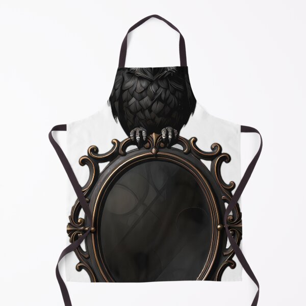 Item preview, Gothic Screech Owl Velvet Brass Scrying Mirror designed and sold by IllumeInk.