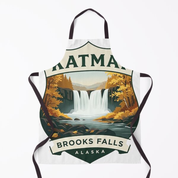 Item preview, Brooks Falls Katmai Autumn Crest Badge Sticker designed and sold by DetourDgn.