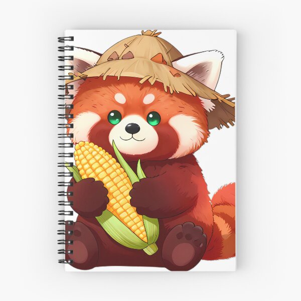 Item preview, Cute Scarecrow Red Panda Hugging Autumn Harvest Corn designed and sold by pumsquare.
