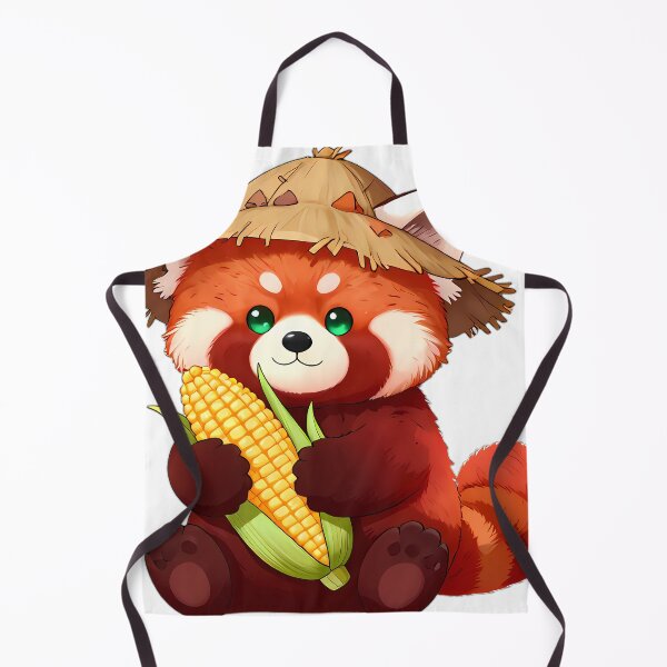 Item preview, Cute Scarecrow Red Panda Hugging Autumn Harvest Corn designed and sold by pumsquare.