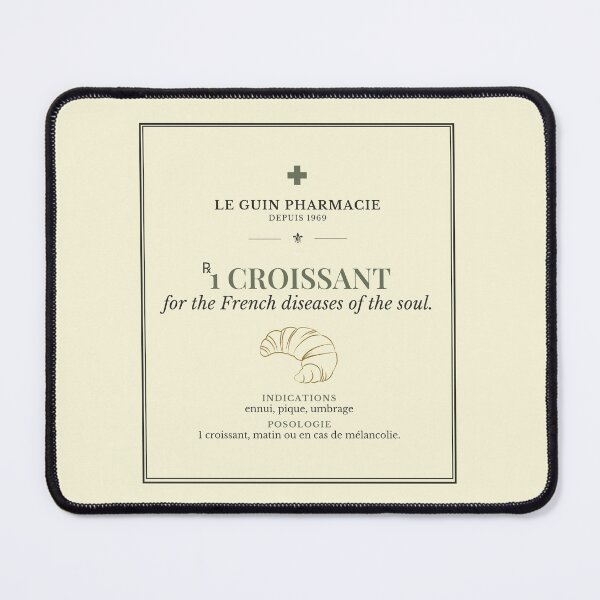 Item preview, 1 Croissant | Ursula K. Le Guin Literary Humor | Dark Ink designed and sold by EntangledRhyme.