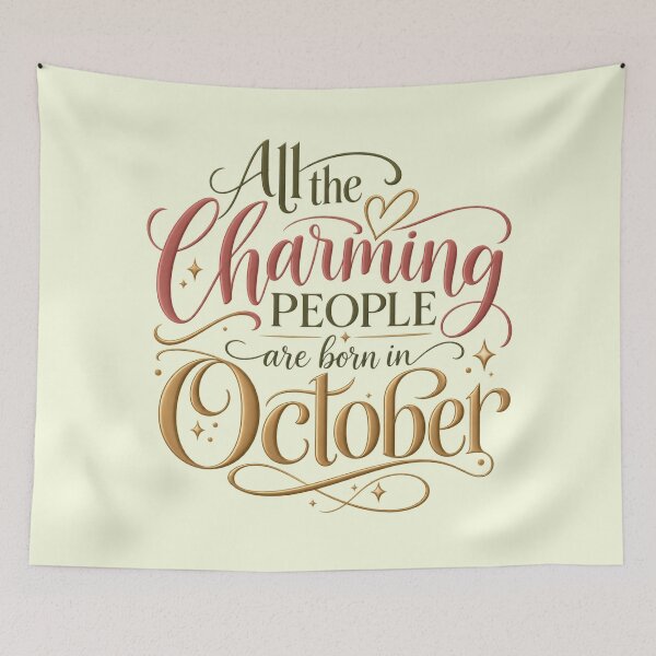 Item preview, Charming People Are Born in October  designed and sold by Fun In The Sun .