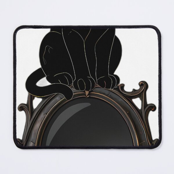 Item preview, Gothic Black Panther Cub Obsidian Scrying Mirror designed and sold by IllumeInk.