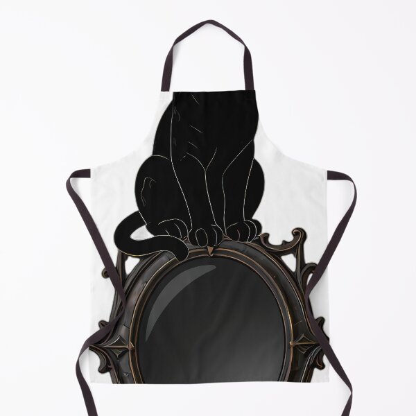 Item preview, Gothic Black Panther Cub Obsidian Scrying Mirror designed and sold by IllumeInk.