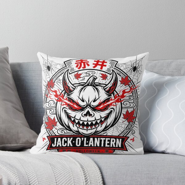 Item preview, Akai Jack O Lantern Oni - Japanese Halloween Demon Pumpkin designed and sold by Tsuiho_art.