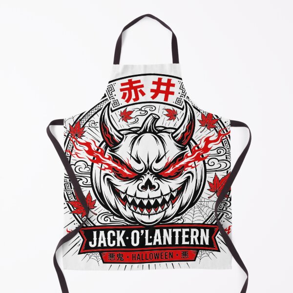 Item preview, Akai Jack O Lantern Oni - Japanese Halloween Demon Pumpkin designed and sold by Tsuiho_art.