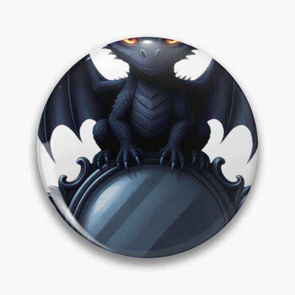 Item preview, Gothic Drake Dragon Hatchling Baroque Scrying Mirror designed and sold by IllumeInk.