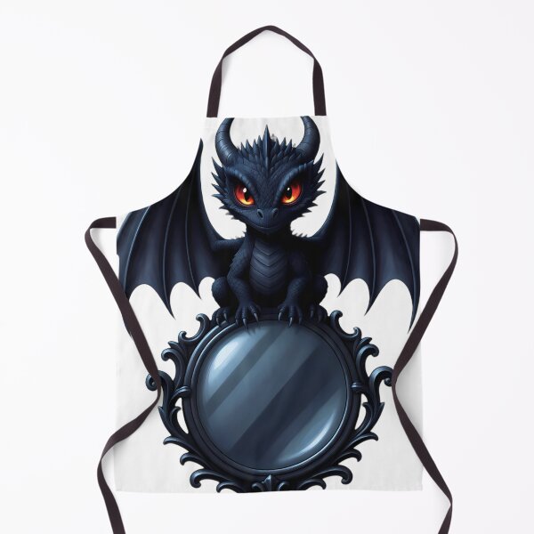 Item preview, Gothic Drake Dragon Hatchling Baroque Scrying Mirror designed and sold by IllumeInk.