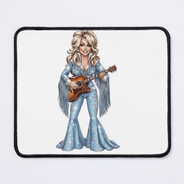 Item preview, Dolly Parton Blue Fringe Guitar Design designed and sold by Manuel Coffey.
