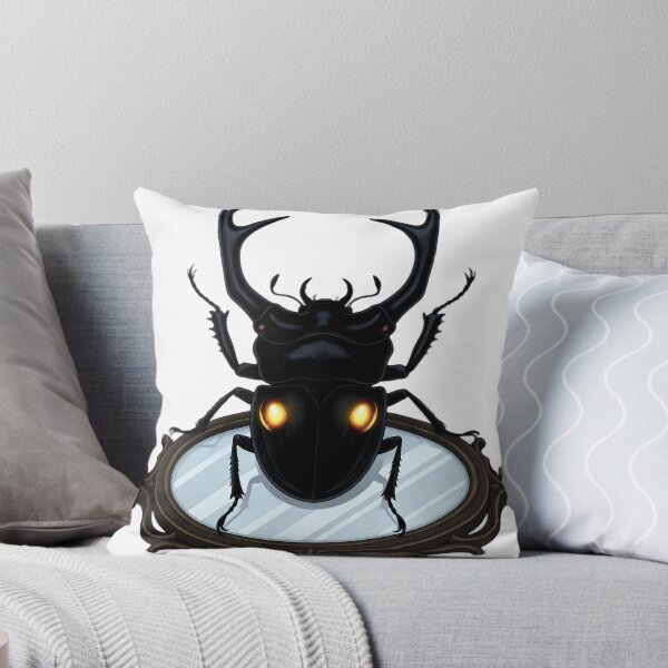 Item preview, Gothic Stag Beetle Polished Bronze Scrying Mirror designed and sold by IllumeInk.