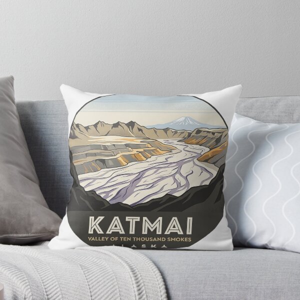 Item preview, Valley of Ten Thousand Smokes Katmai Art Deco Sticker designed and sold by DetourDgn.