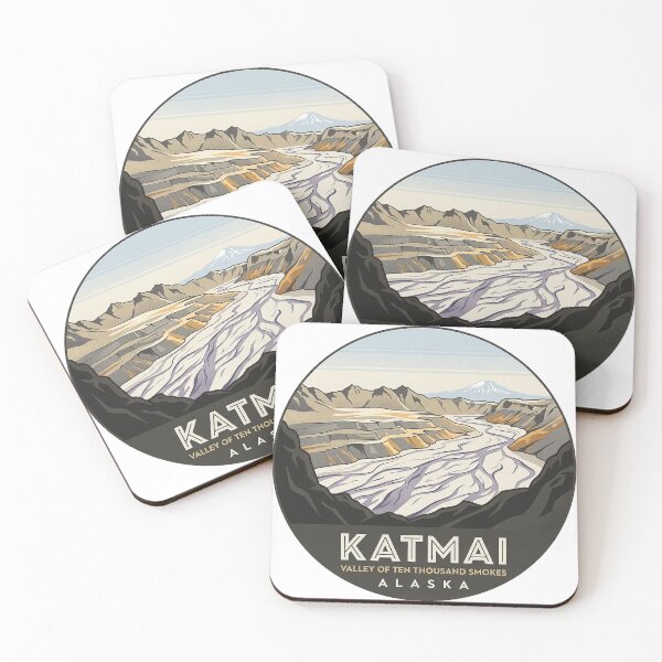 Item preview, Valley of Ten Thousand Smokes Katmai Art Deco Sticker designed and sold by DetourDgn.