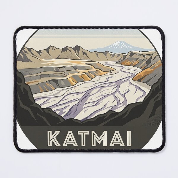 Item preview, Valley of Ten Thousand Smokes Katmai Art Deco Sticker designed and sold by DetourDgn.
