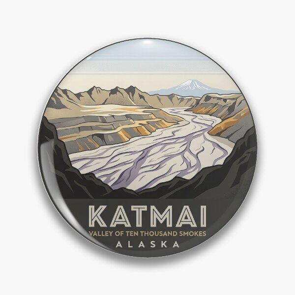 Item preview, Valley of Ten Thousand Smokes Katmai Art Deco Sticker designed and sold by DetourDgn.