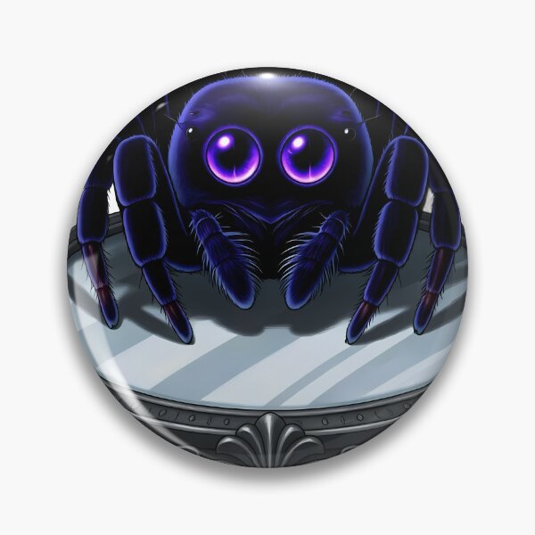 Item preview, Gothic Velvet Jumping Spider Obsidian Scrying Mirror designed and sold by IllumeInk.