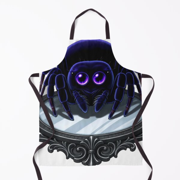 Item preview, Gothic Velvet Jumping Spider Obsidian Scrying Mirror designed and sold by IllumeInk.