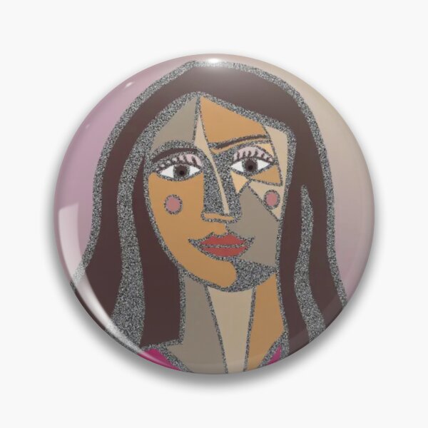 Item preview, Modern cubist portrait in vibrant colors designed and sold by Veroverove.