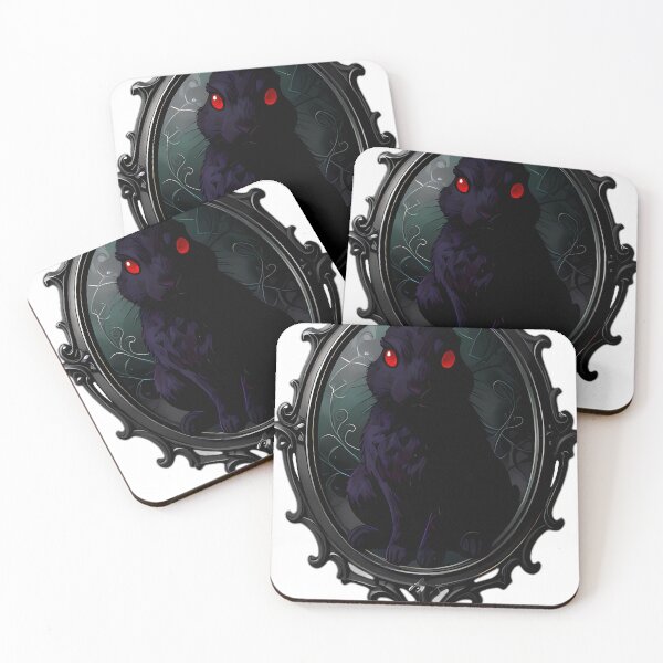 Item preview, Gothic Shadow Hare Rabbit Ornate Silver Mirror designed and sold by IllumeInk.