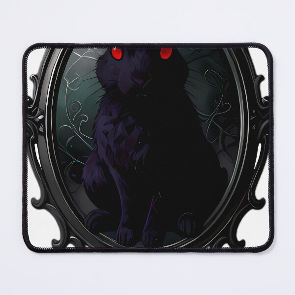Item preview, Gothic Shadow Hare Rabbit Ornate Silver Mirror designed and sold by IllumeInk.