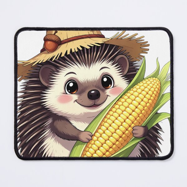 Item preview, Cute Scarecrow Hedgehog Hugging Sweet Harvest Corn designed and sold by pumsquare.