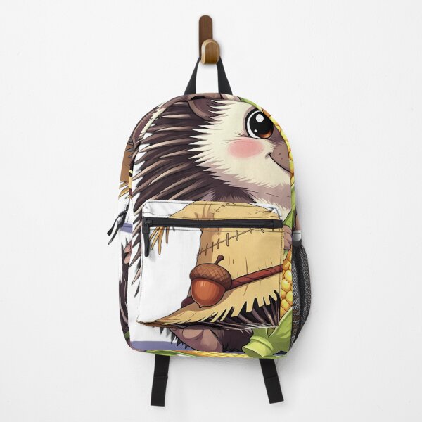 Item preview, Cute Scarecrow Hedgehog Hugging Sweet Harvest Corn designed and sold by pumsquare.