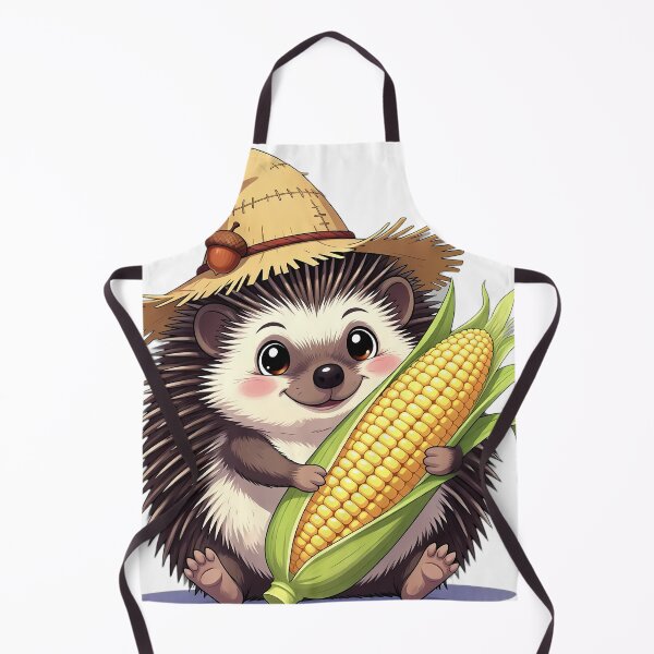 Item preview, Cute Scarecrow Hedgehog Hugging Sweet Harvest Corn designed and sold by pumsquare.