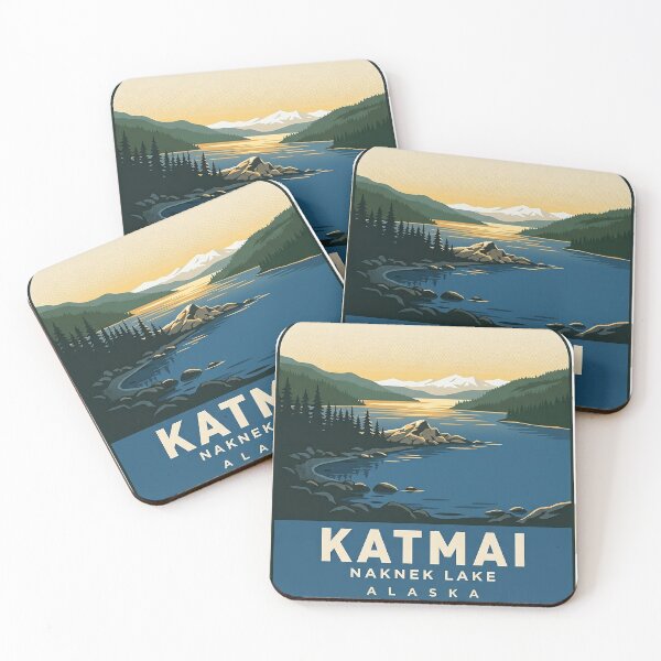 Item preview, Naknek Lake Katmai National Park Golden Hour Sticker designed and sold by DetourDgn.
