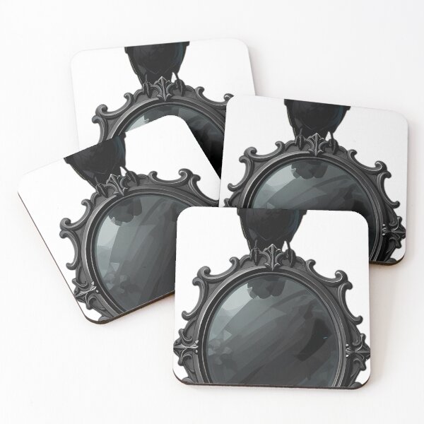 Item preview, Gothic Jackdaw Weathered Pewter Scrying Mirror designed and sold by IllumeInk.