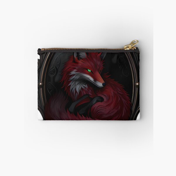 Item preview, Gothic Red Fox Antique Brass Scrying Mirror designed and sold by IllumeInk.