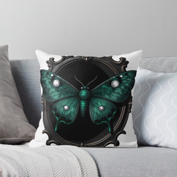 Item preview, Gothic Luna Moth Emerald Obsidian Scrying Mirror designed and sold by IllumeInk.