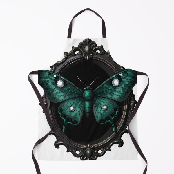 Item preview, Gothic Luna Moth Emerald Obsidian Scrying Mirror designed and sold by IllumeInk.