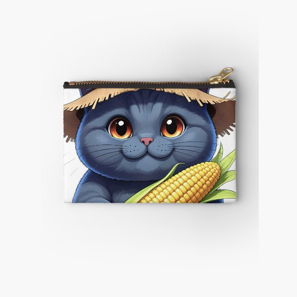 Item preview, Cute Scarecrow British Shorthair Cat Hugging Sweet Harvest Corn designed and sold by pumsquare.