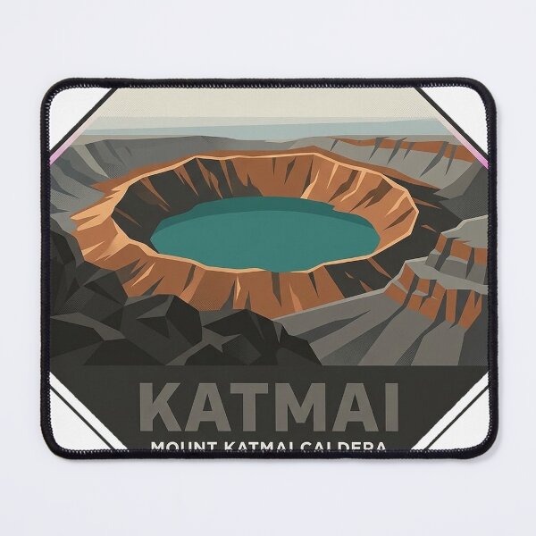 Item preview, Mount Katmai Caldera Crater Lake Octagon Sticker designed and sold by DetourDgn.