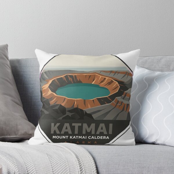 Item preview, Mount Katmai Caldera Crater Lake Octagon Sticker designed and sold by DetourDgn.