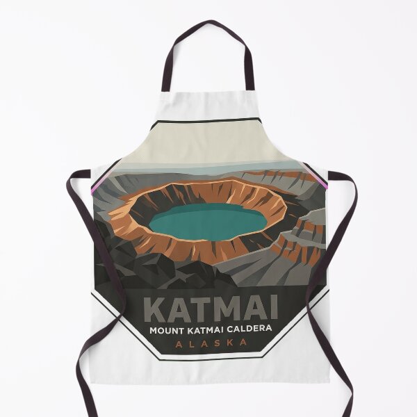 Item preview, Mount Katmai Caldera Crater Lake Octagon Sticker designed and sold by DetourDgn.