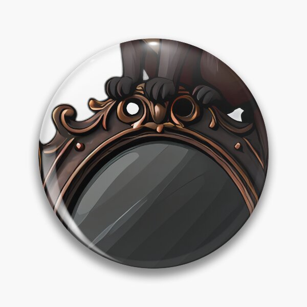 Aperçu de l'œuvre Miroir de divination gothique en bronze orné de pin et de martre créée et vendue par IllumeInk.