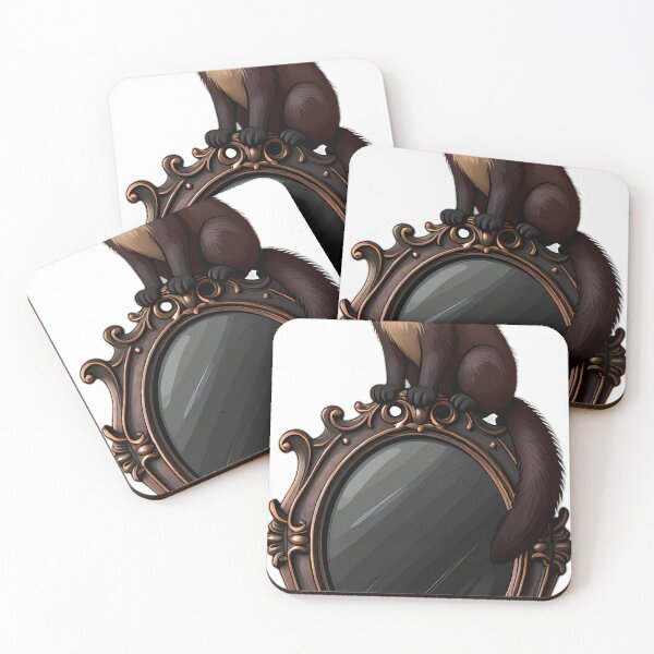 Item preview, Gothic Pine Marten Ornate Bronze Scrying Mirror designed and sold by IllumeInk.