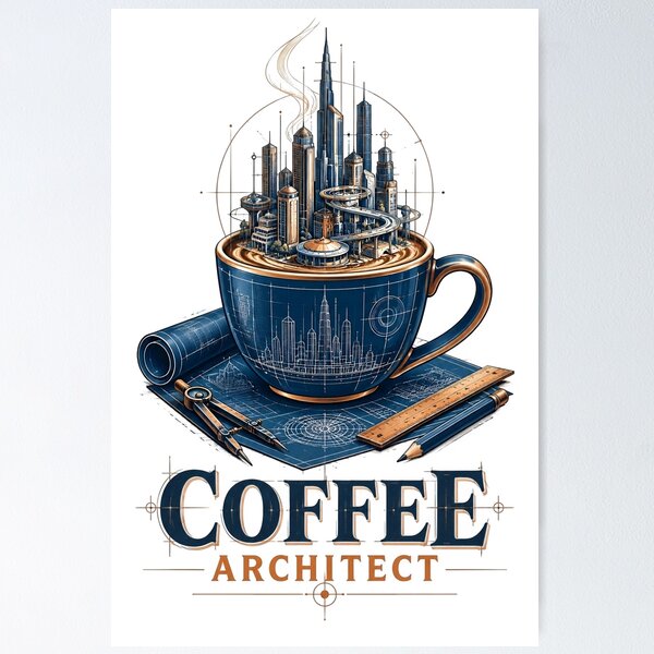 Item preview, Coffee Architect Blueprint City designed and sold by Sovereign Supply Co..