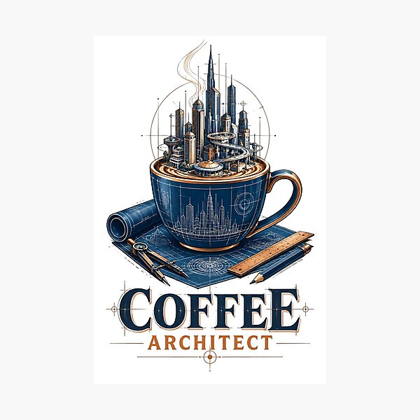 Item preview, Coffee Architect Blueprint City designed and sold by Sovereign Supply Co..