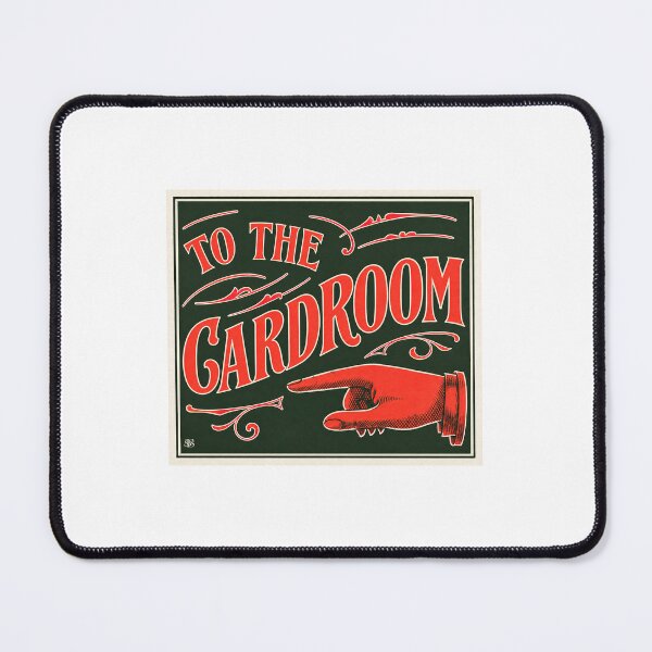 Item preview, "To The Cardroom" Vintage Advertising Sign designed and sold by smallbatchstudio.