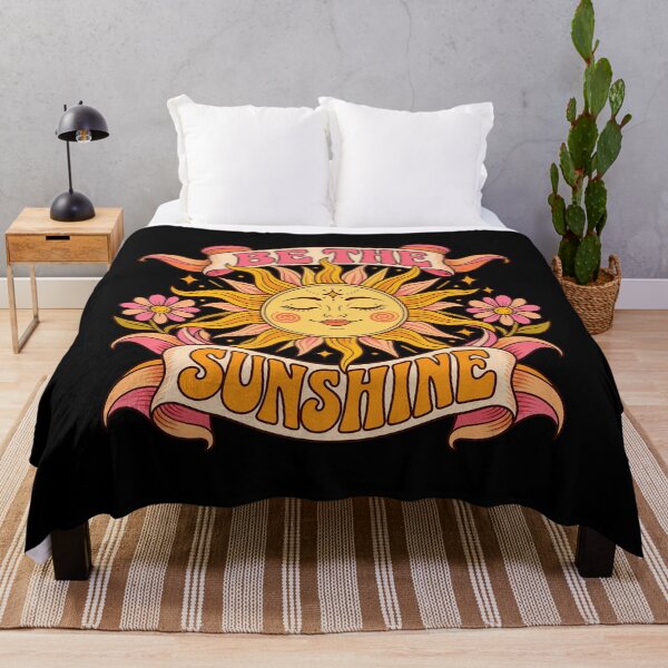 Item preview, Be The Sunshine, Retro Groovy Vintage Sun Flowers designed and sold by graphic-genie.