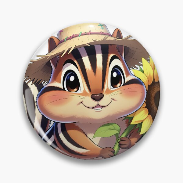 Item preview, Cute Scarecrow Chipmunk Hugging Golden Sunflower designed and sold by pumsquare.