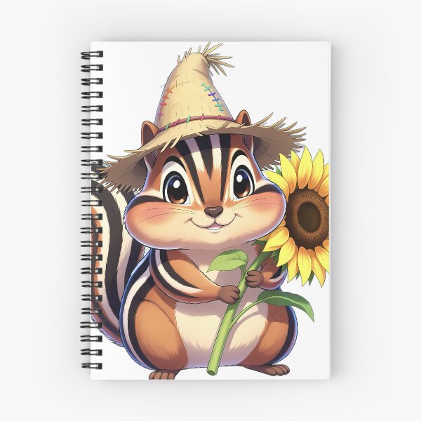 Item preview, Cute Scarecrow Chipmunk Hugging Golden Sunflower designed and sold by pumsquare.