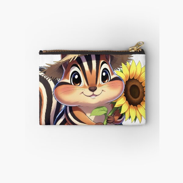 Item preview, Cute Scarecrow Chipmunk Hugging Golden Sunflower designed and sold by pumsquare.