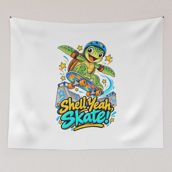 Item preview, Shell Yeah, Skate! – Cute Skateboarding Turtle designed and sold by Isliath.