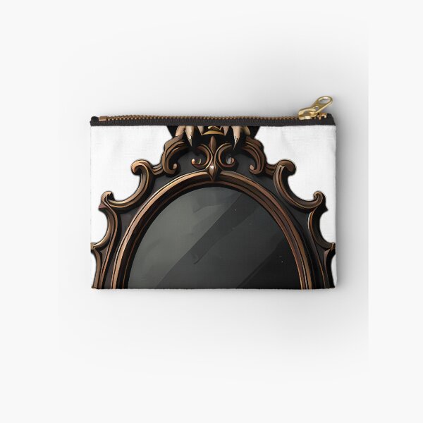 Item preview, Gothic Great Horned Owl Dark Slate Scrying Mirror designed and sold by IllumeInk.
