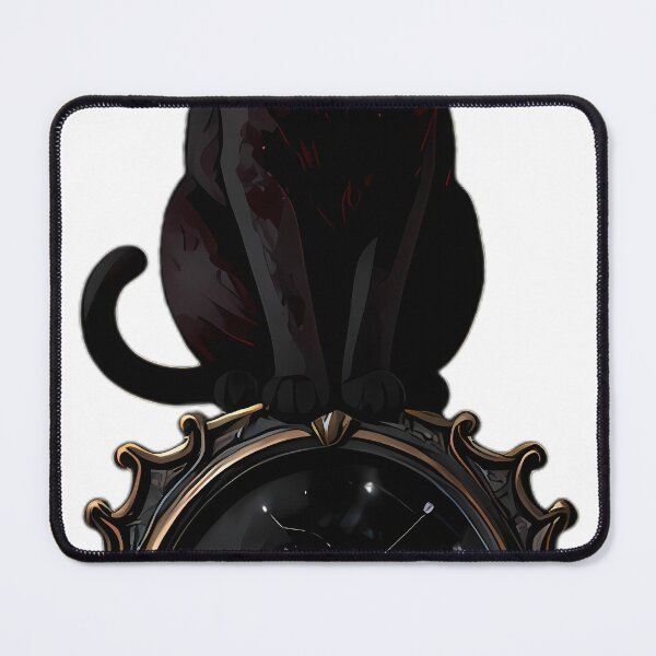 Item preview, Gothic Egyptian Mau Cat Baroque Gold Scrying Mirror designed and sold by IllumeInk.